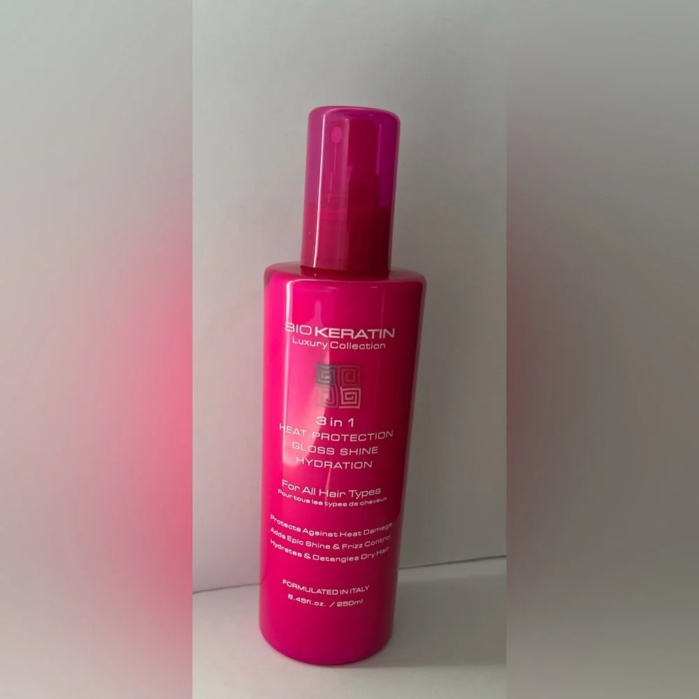 Bio Keratin 3-in-1 Heat Protection & Gloss Shine - Pink